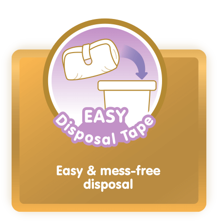 Easy Disposal Tape: Easy & mess-free disposal